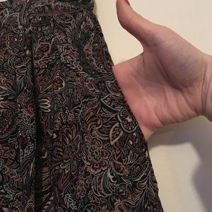 Vintage Paisley Midi Skirt w Pockets